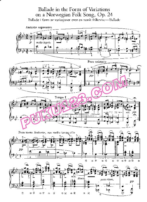 天天钢琴网-免费下载Grieg - Ballade Op.24