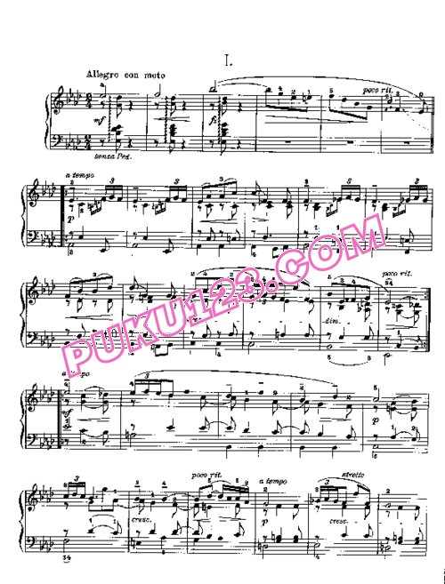 天天钢琴网-免费下载Grieg - 4 Album Leaves Op.28