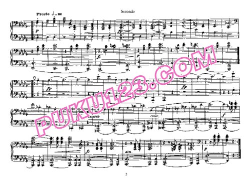 天天钢琴网-免费下载Grieg - 2 Waltz Caprices Op.37 - 4 Hands