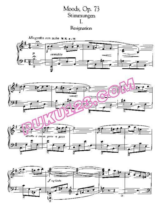 天天钢琴网-免费下载Grieg - Moods Op.73