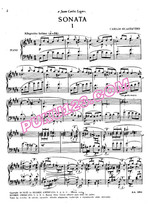 天天钢琴网-免费下载Guastavino - Piano Sonata in c-Sharp Minor