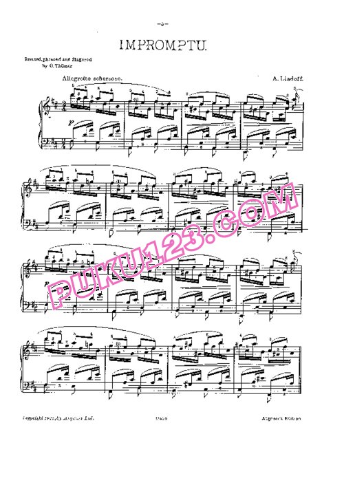 天天钢琴网-免费下载Liadov - Impromptu in D Major Op.6