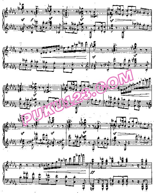 天天钢琴网-免费下载Liapunov - Scherzo in b-flat Minor Op.45