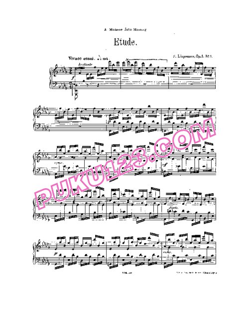 天天钢琴网-免费下载Liapunov - Three Pieces Op.1