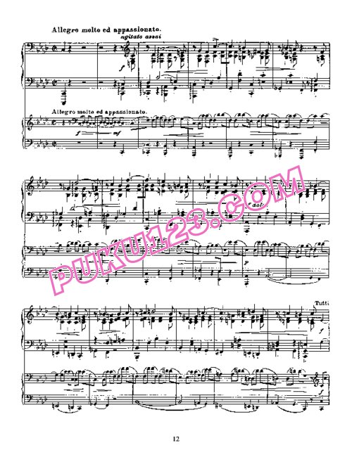 天天钢琴网-免费下载Liapunov - Piano Concerto No.2 in E Major Op.38 - 2 Pianos