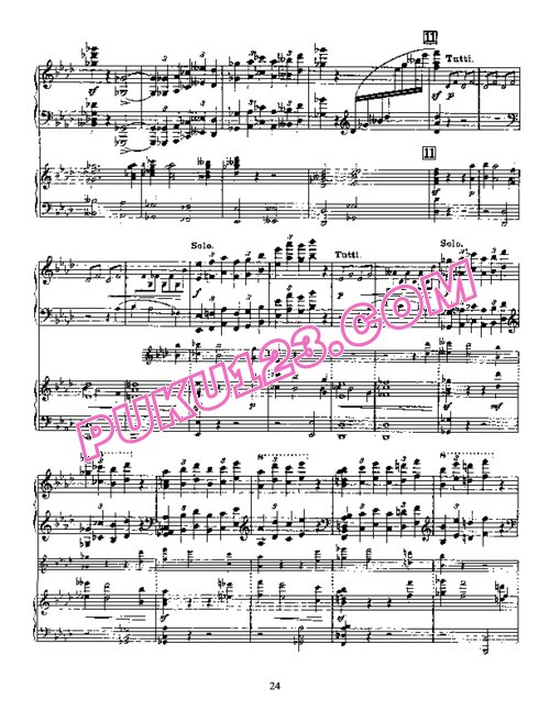 天天钢琴网-免费下载Liapunov - Piano Concerto No.2 in E Major Op.38 - 2 Pianos