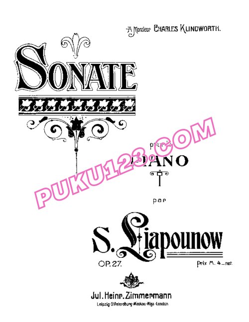 天天钢琴网-免费下载Liapunov - Piano Sonata in f Minor Op.27