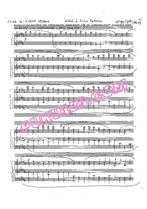 天天钢琴网-免费下载Ligeti - Etudes Pour Piano Book.3