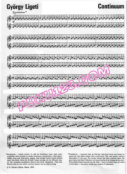 天天钢琴网-免费下载Ligeti - Continuum