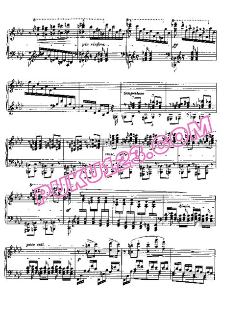 天天钢琴网-免费下载Liszt - Etudes d'execution transcendante No.10 (appassionata)