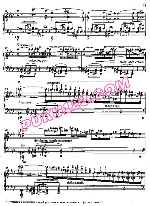 天天钢琴网-免费下载Liszt - Etudes d'execution transcendante No.9 (Ricordanza)