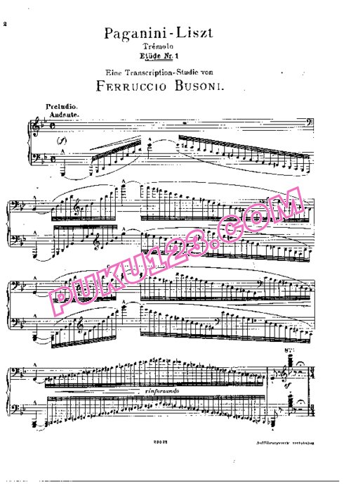 天天钢琴网-免费下载Liszt - Busoni - 6 Paganini Etudes 布索尼版