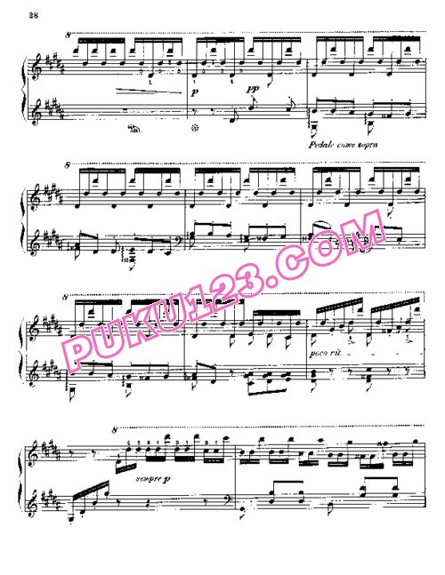 天天钢琴网-免费下载Liszt - Paganini Etudes No.3 in G# (Campanella)