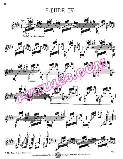 天天钢琴网-免费下载Liszt - Paganini Etudes No.4 in E
