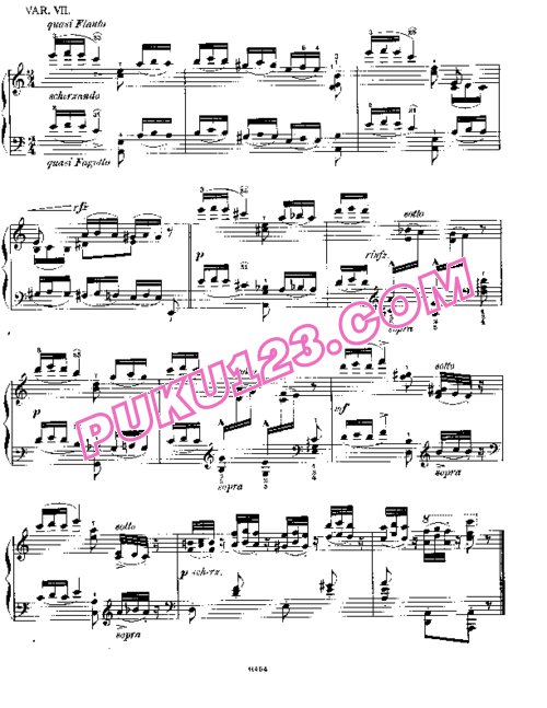天天钢琴网-免费下载Liszt - Paganini Etudes No.6 in A minor