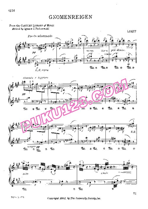 天天钢琴网-免费下载Liszt - Gnomenreigen