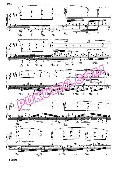 天天钢琴网-免费下载Liszt - Waldesrauschen