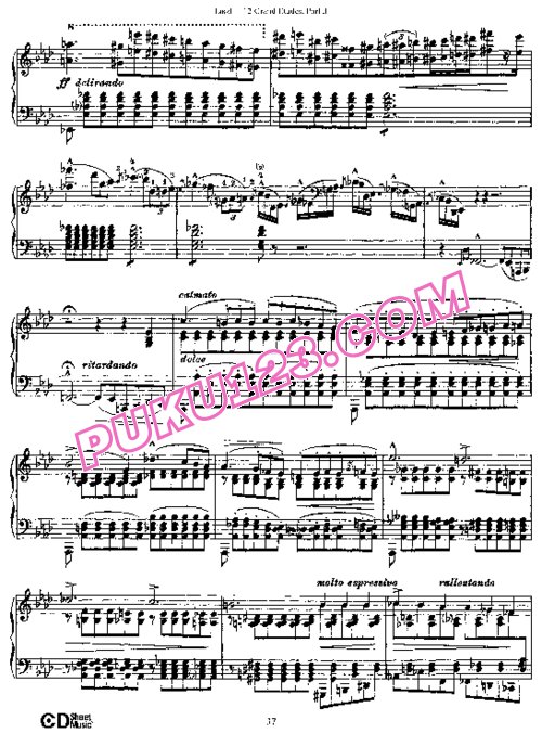天天钢琴网-免费下载Liszt - 12 Grand Etudes no.7-12