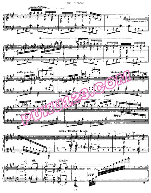 天天钢琴网-免费下载Liszt - Apparitions S.155