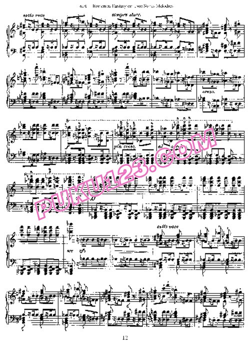 天天钢琴网-免费下载Liszt - Fantaisie Romantique Sur Deux Mélodies Suisses S.157