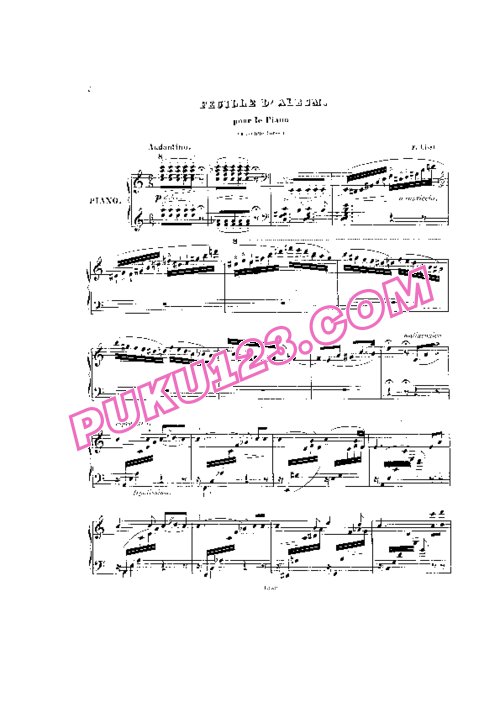 天天钢琴网-免费下载Liszt - Feuille d Album No.2 S.167