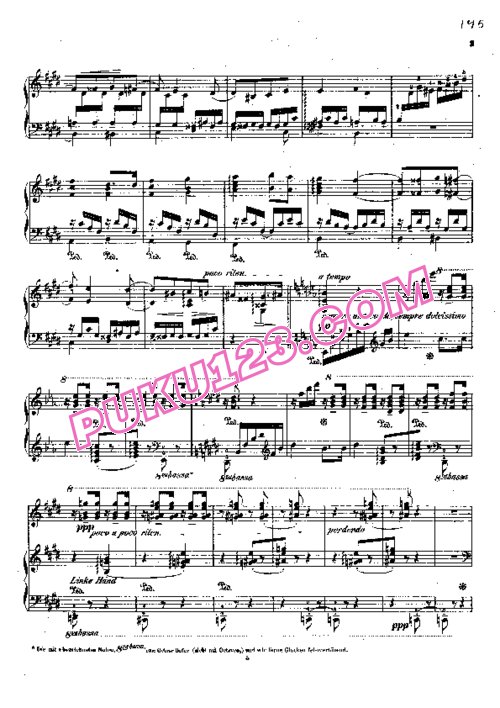天天钢琴网-免费下载Liszt - Ave Maria, Die Glocken von Rom S.182