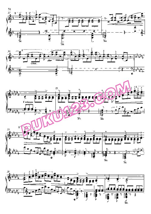 天天钢琴网-免费下载Liszt - Alleluia et Ave Maria S.183