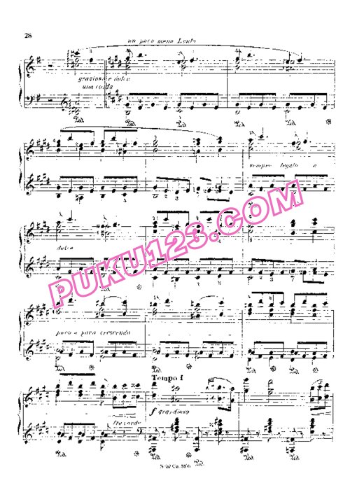 天天钢琴网-免费下载Liszt - Dem Andenken Petofis S.195