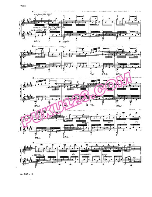 天天钢琴网-免费下载Liszt - Rhapsodies Hongroises No.12
