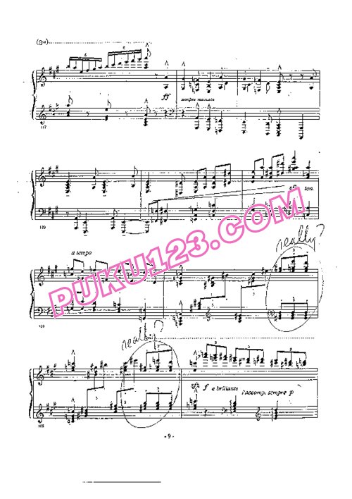 天天钢琴网-免费下载Liszt - Rhapsodies Hongroises No.15 As Played by Horowitz