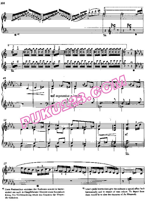 天天钢琴网-免费下载Liszt - Rhapsodies Hongroises No.16