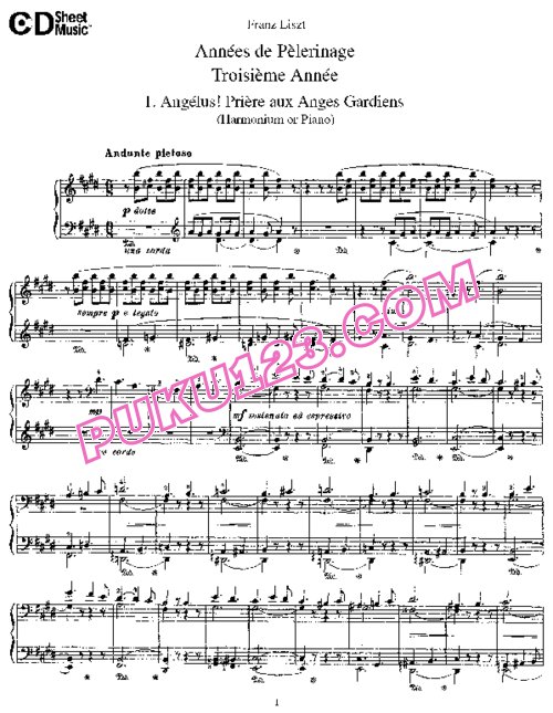 天天钢琴网-免费下载Liszt - Troisieme Annee S.163