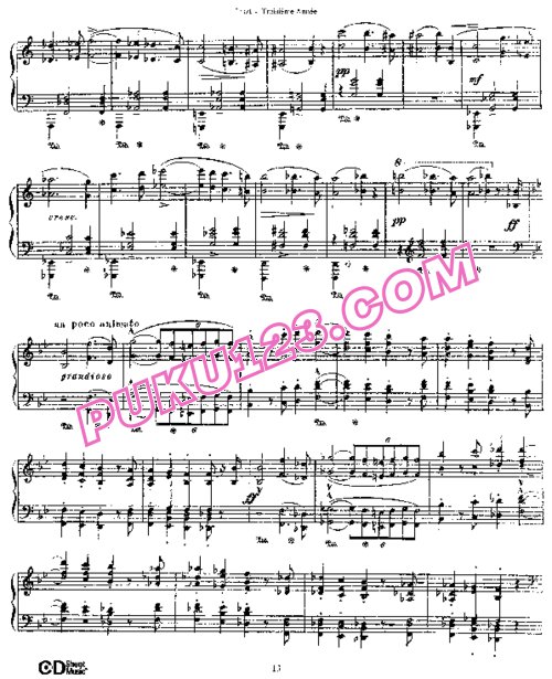 天天钢琴网-免费下载Liszt - Troisieme Annee S.163