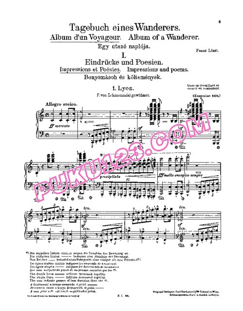 天天钢琴网-免费下载第一册 印象与诗篇 Liszt - Album d un Voyageur, Impressions et Poesies S.156-I