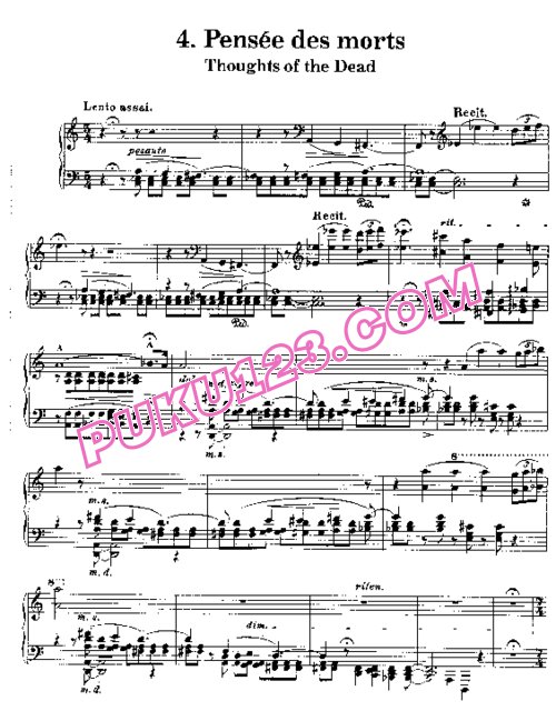 天天钢琴网-免费下载Liszt - Harmonies Poetiques et Religieuses No.4 (Thoughts of the Dead)
