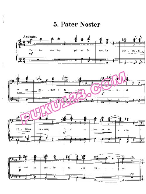 天天钢琴网-免费下载Liszt - Harmonies Poetiques et Religieuses No.5 (Pater Noster)