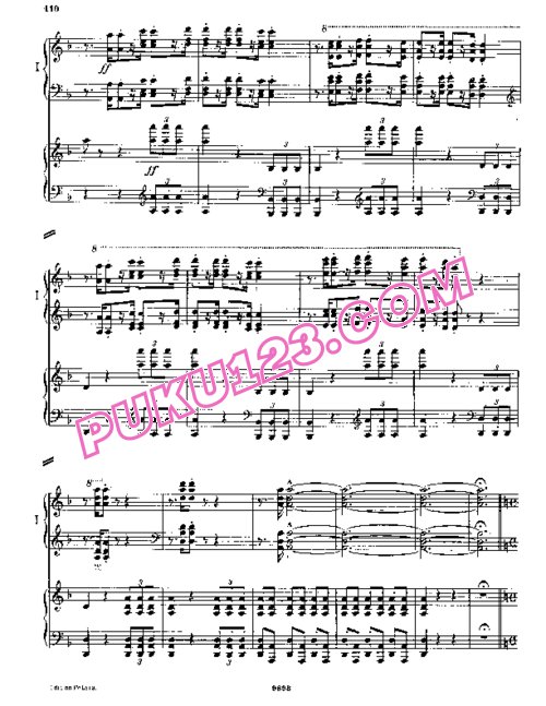 天天钢琴网-免费下载Liszt - Totentanz - 2 pianos S.652 双钢琴版