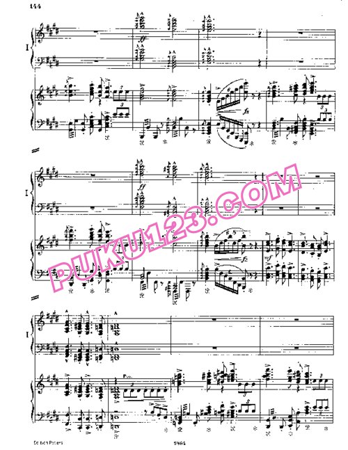 天天钢琴网-免费下载Liszt - Fantasia on Hungarian Folk Melodies (Hungarian Fantasia) S.123 双钢琴版