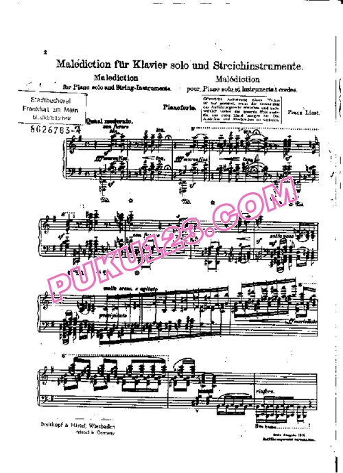 天天钢琴网-免费下载Liszt - Malediction S.121 - Solo Piano