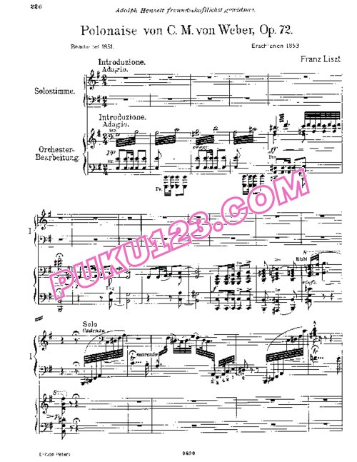 天天钢琴网-免费下载Liszt - Weber - Polonaise Brillante S.455 - 2 Pianos