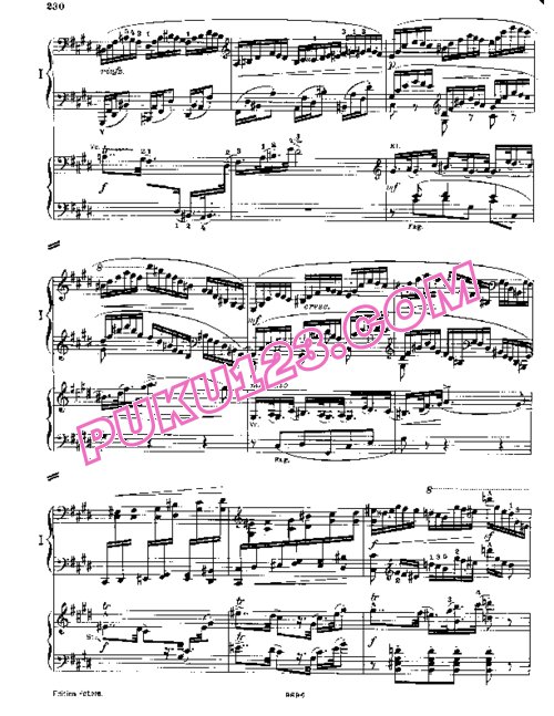 天天钢琴网-免费下载Liszt - Weber - Polonaise Brillante S.455 - 2 Pianos