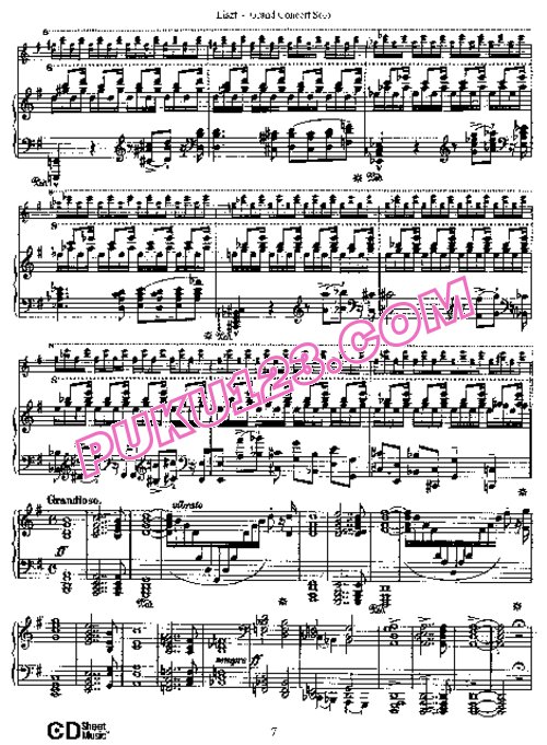 天天钢琴网-免费下载Liszt - Grand Concert Solo S.176 钢琴独奏版