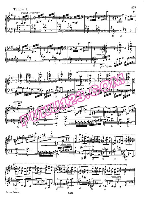 天天钢琴网-免费下载Liszt - Auber - Tarantelle De Bravour De La Muette De Portici S.386