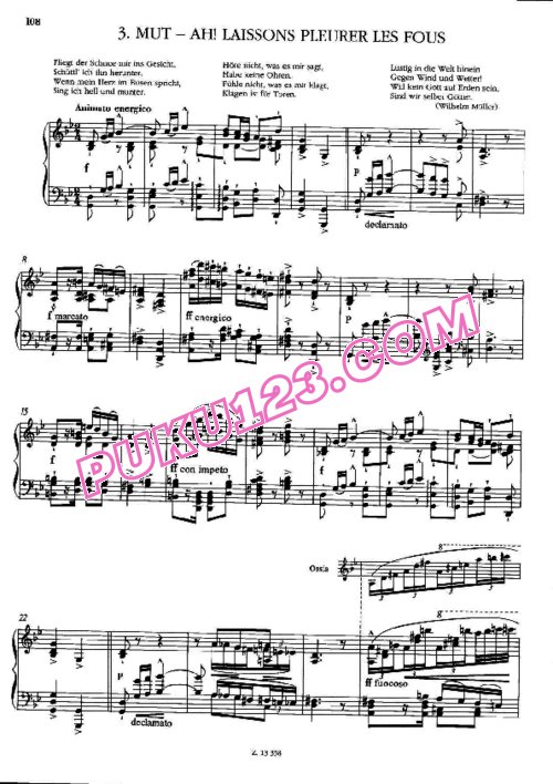 天天钢琴网-免费下载Liszt - Schubert - Mut from Winterreise S.561-3 李斯特改编钢琴独奏版