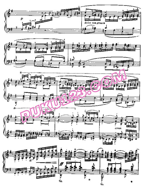 天天钢琴网-免费下载Tchaikovski - Liszt - Polonaise de Eugene Onegin 李斯特改编钢琴独奏版