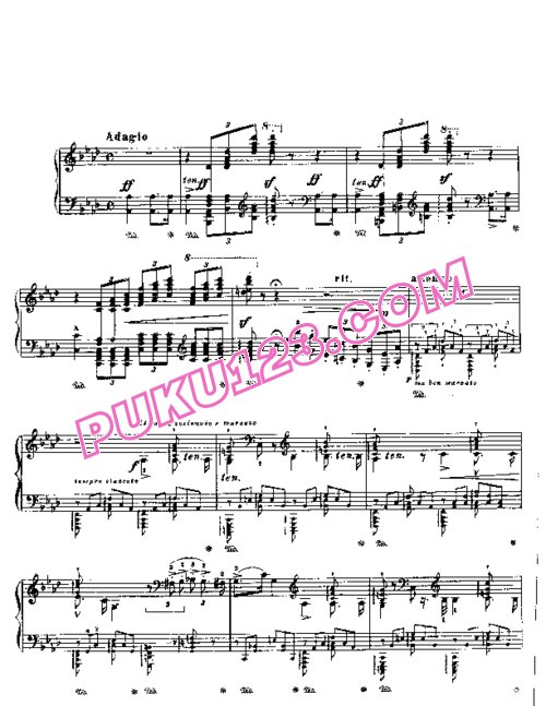 天天钢琴网-免费下载Liszt - Verdi - Paraphrase de concert (extrait de Ernani) 李斯特改编钢琴独奏版