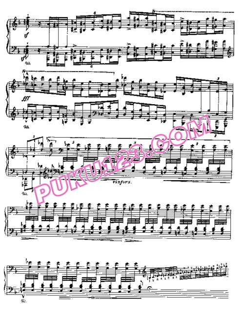 天天钢琴网-免费下载Liszt - Verdi - Paraphrase de concert (extrait de Ernani) 李斯特改编钢琴独奏版