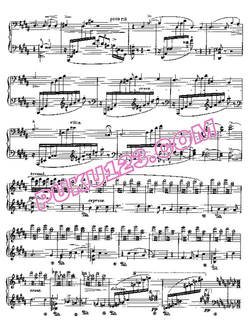 天天钢琴网-免费下载Liszt - Wagner - Romance de Wolfram (Tannhauser)