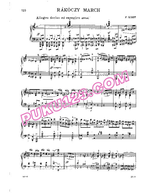 天天钢琴网-免费下载Liszt - Marche de Rakoczy 李斯特改编钢琴独奏版