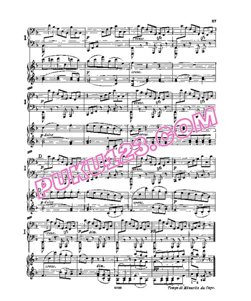 天天钢琴网-免费下载Beethoven - Symphonie No.8 in F major, op.93 - Singer 双钢琴版